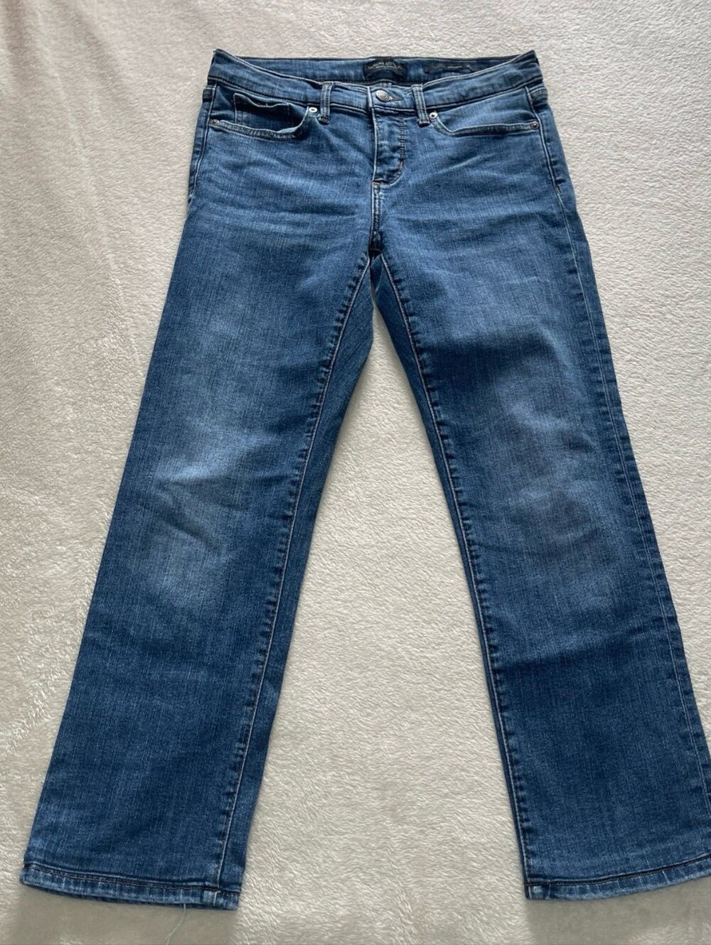 Banana Republic Girlfriend Size 27s Wide-Leg Jeans in Medium Blue Wash